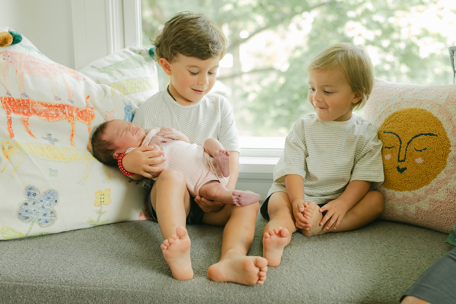 two brothers and baby sister