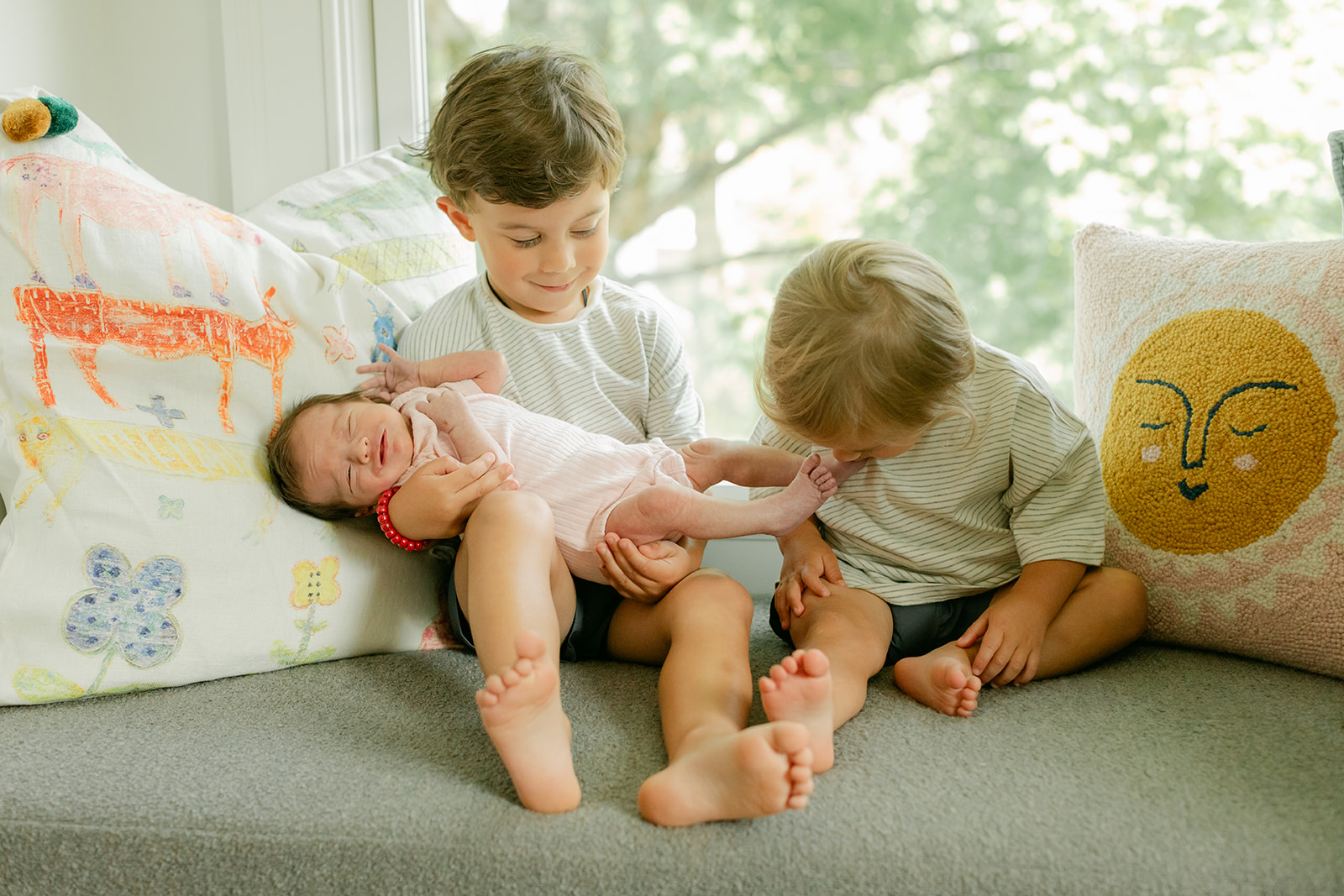 two brothers and baby sister