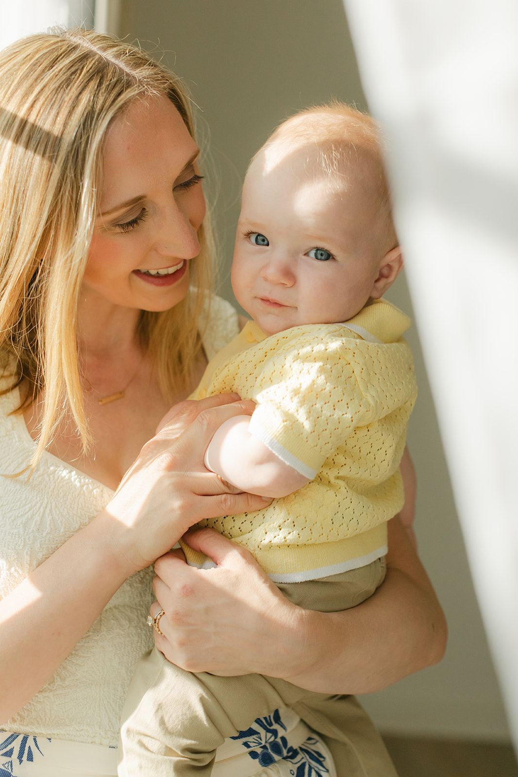 mom and 6 month old son