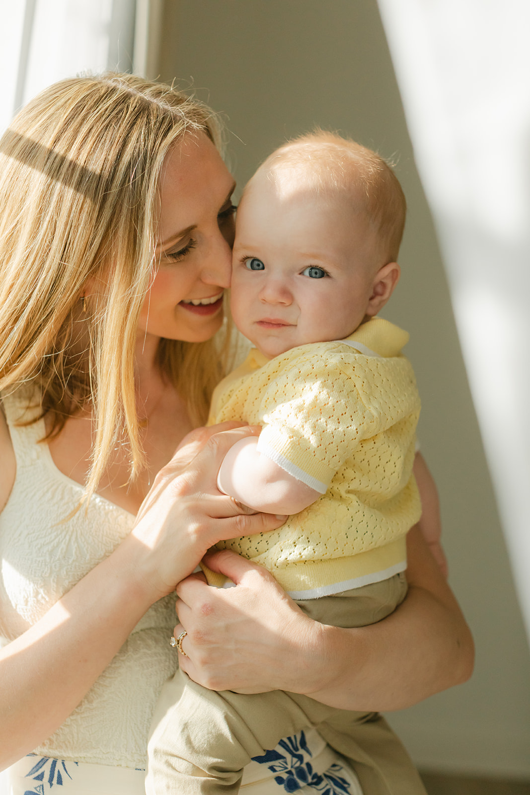 mom and 6 month old son