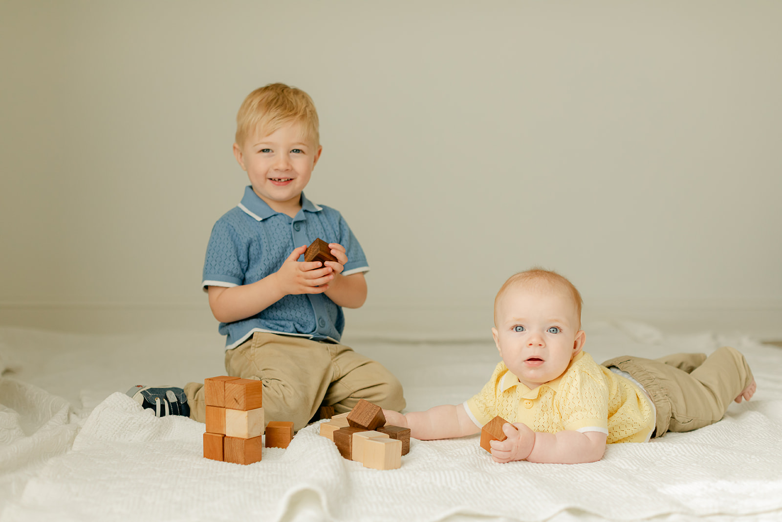 toddler and 6 month old baby boy