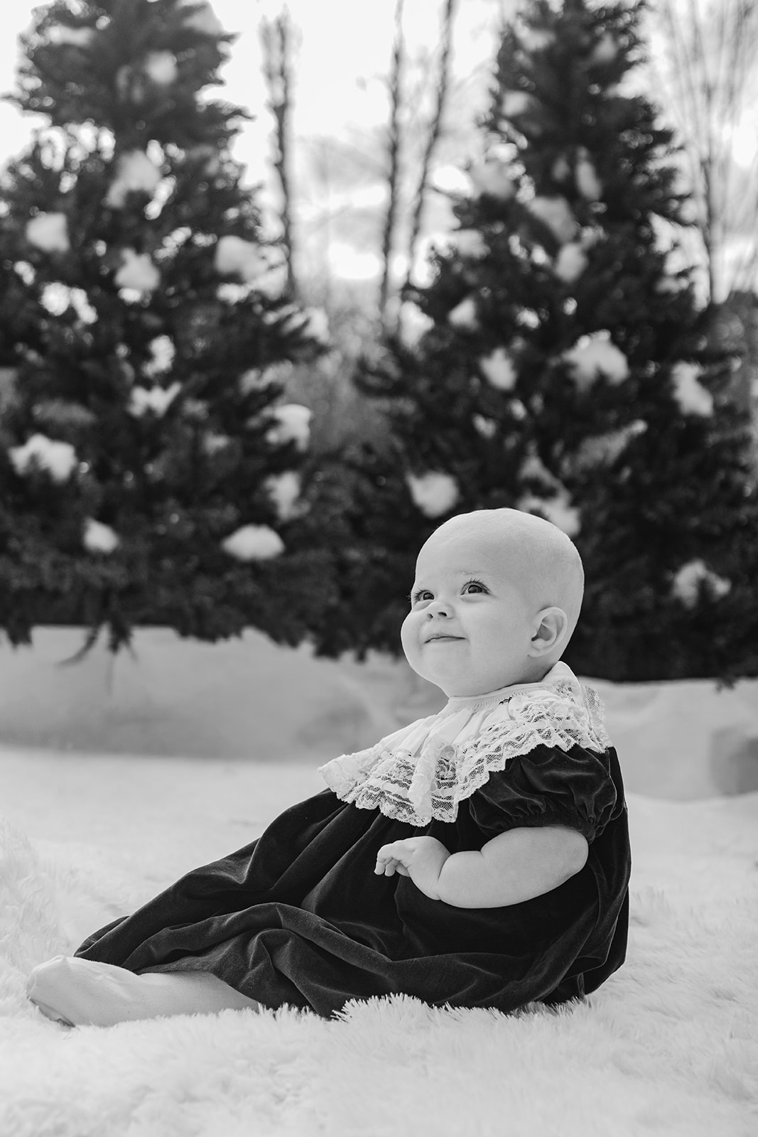 baby girl christmas photo 