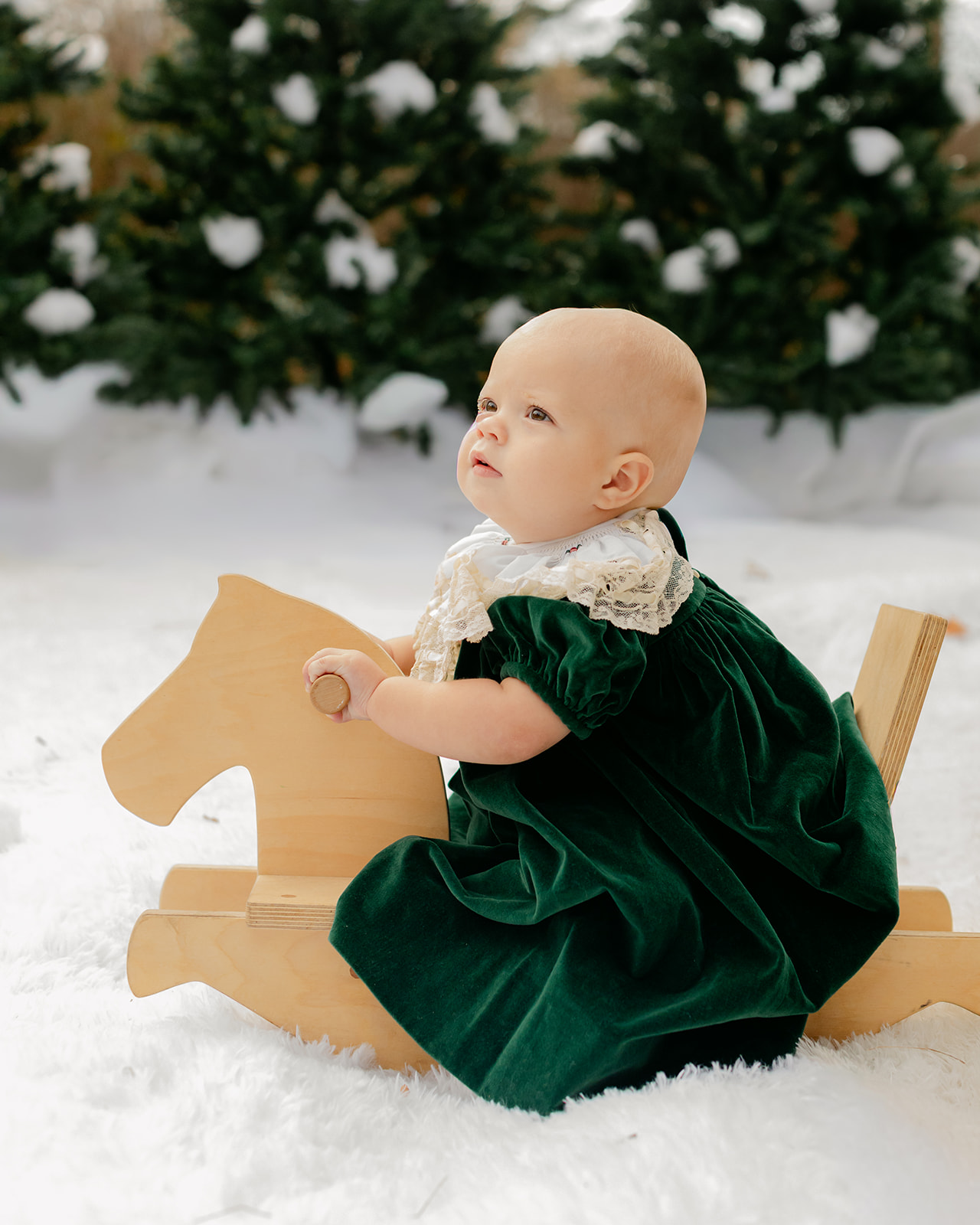 baby girl christmas photo 
