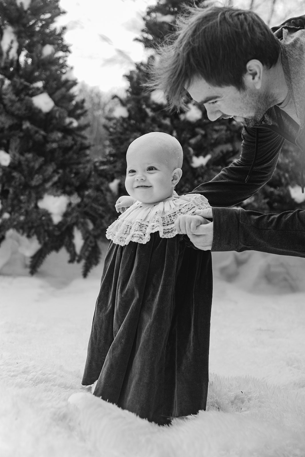 baby girl christmas photo 