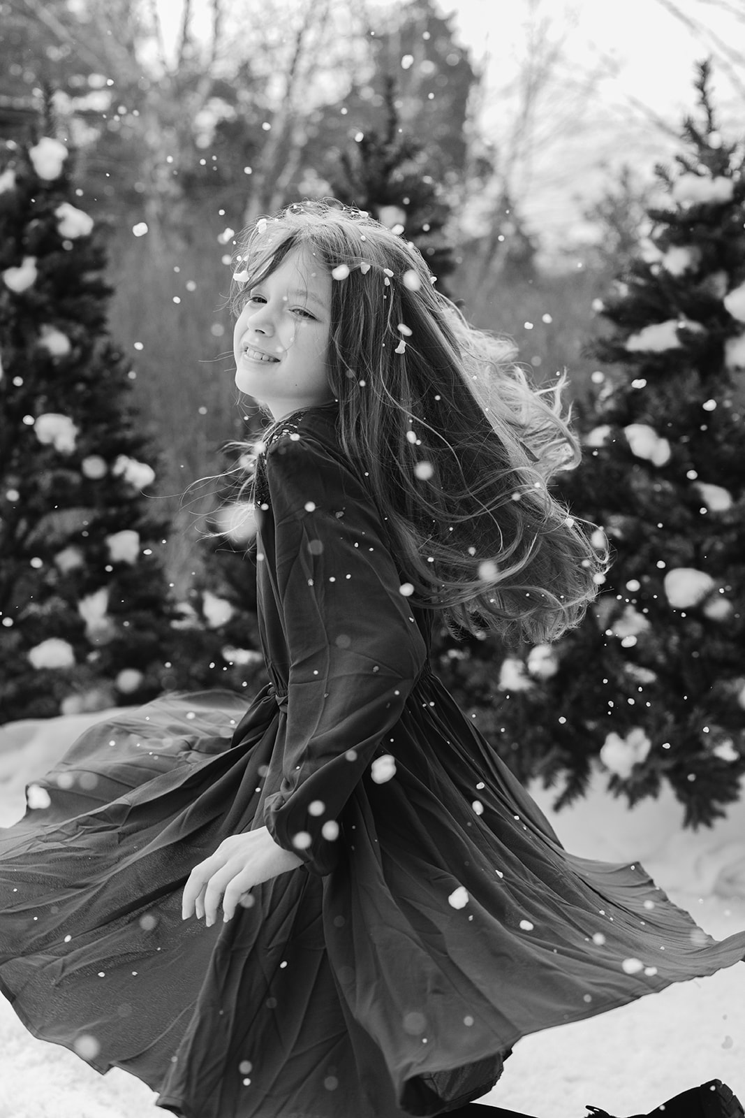 snowy christmas family photos