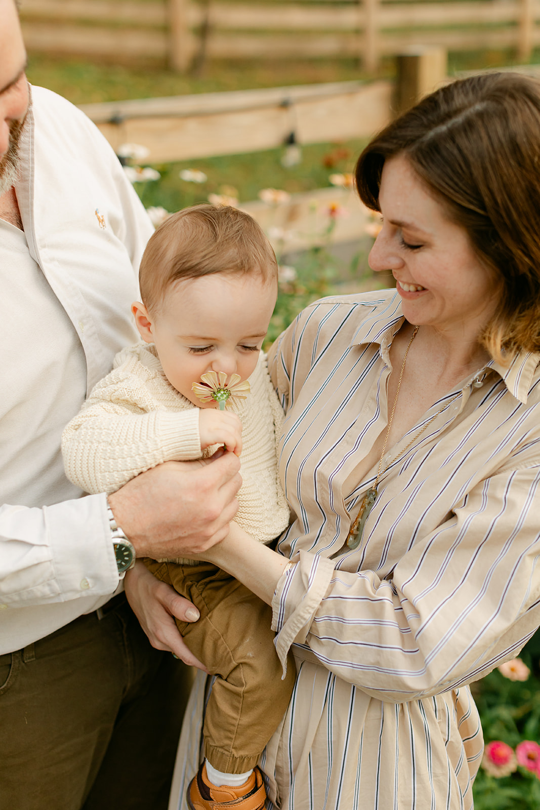 outdoor fall family session. parents and baby boy