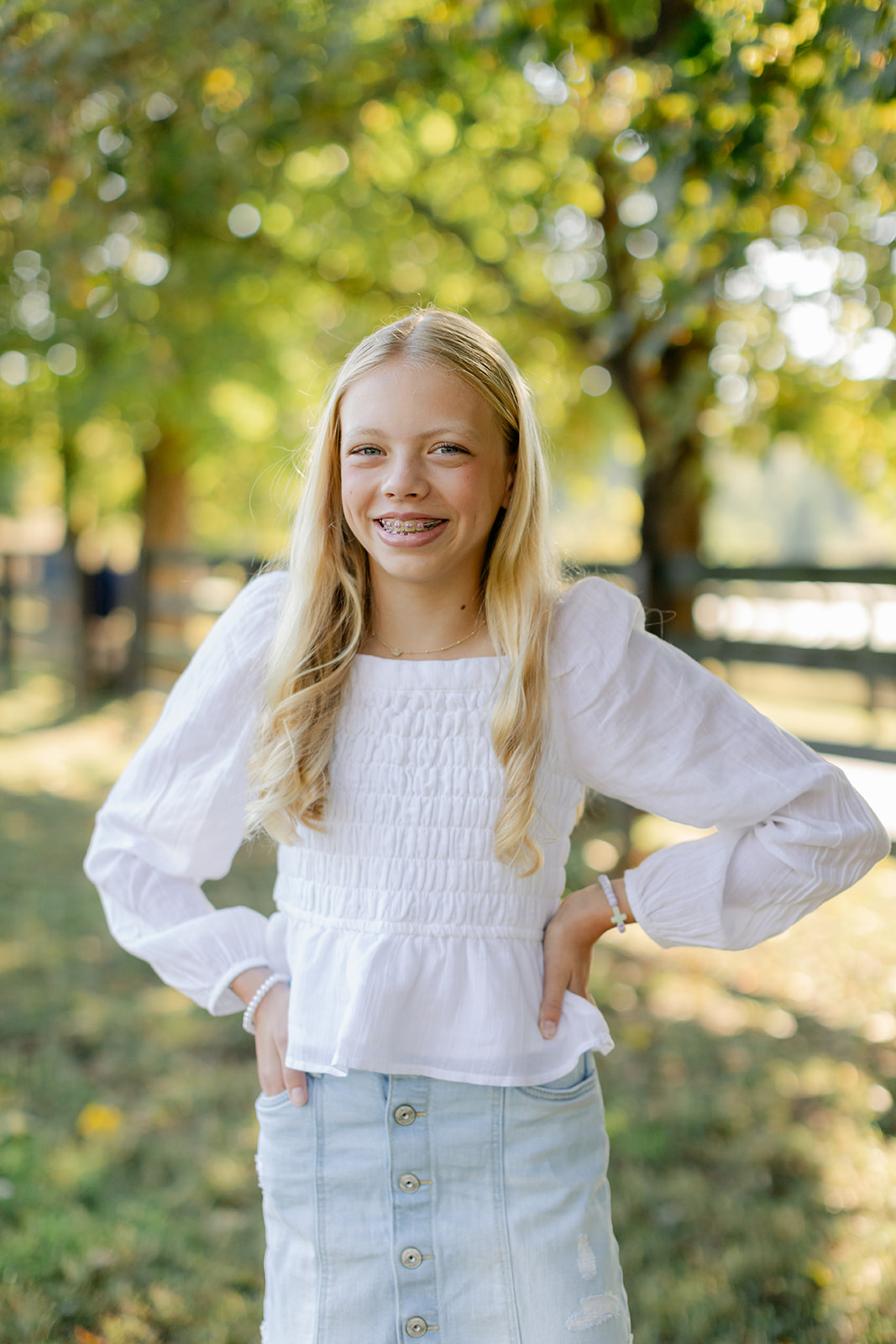 tween (teenager) girl outdoor portrait 