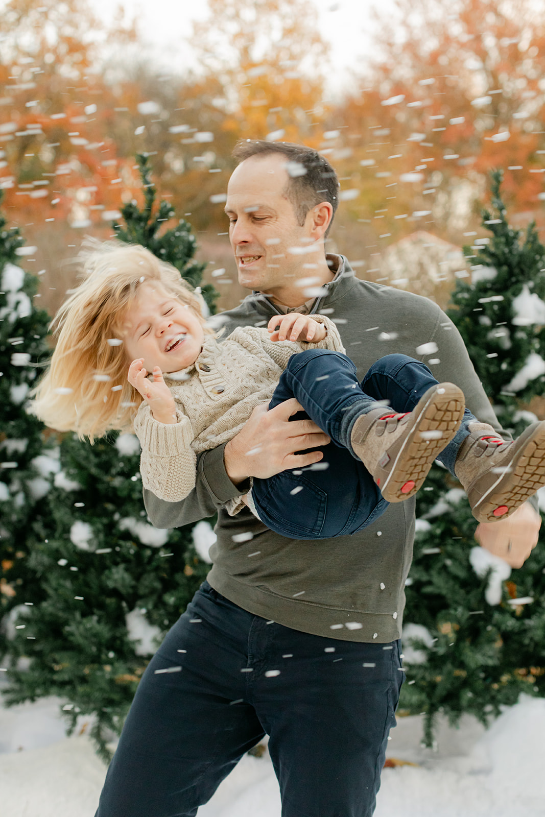 dad and son. christmas photo