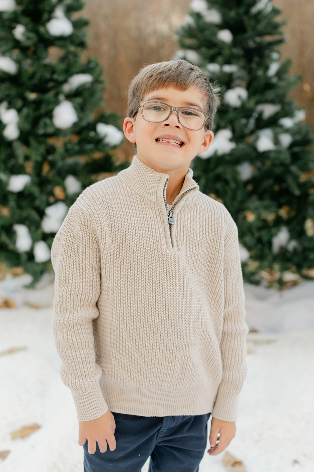 little boy christmas photo