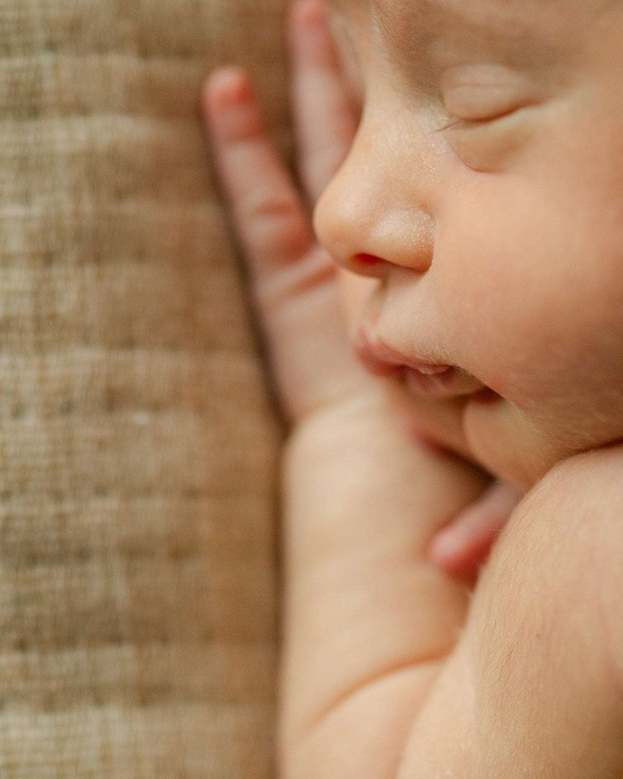 sleeping newborn baby