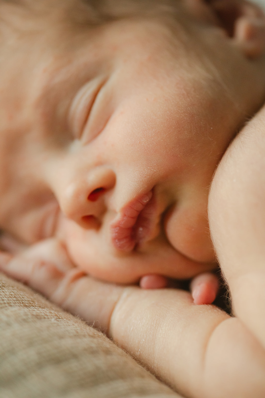sleeping newborn baby