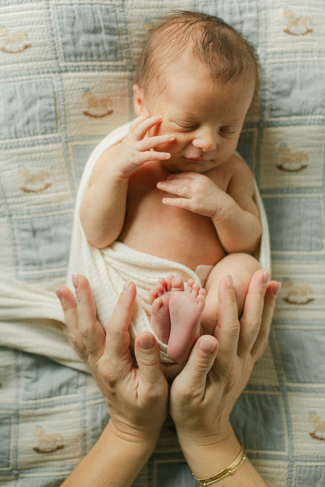 sleeping newborn baby