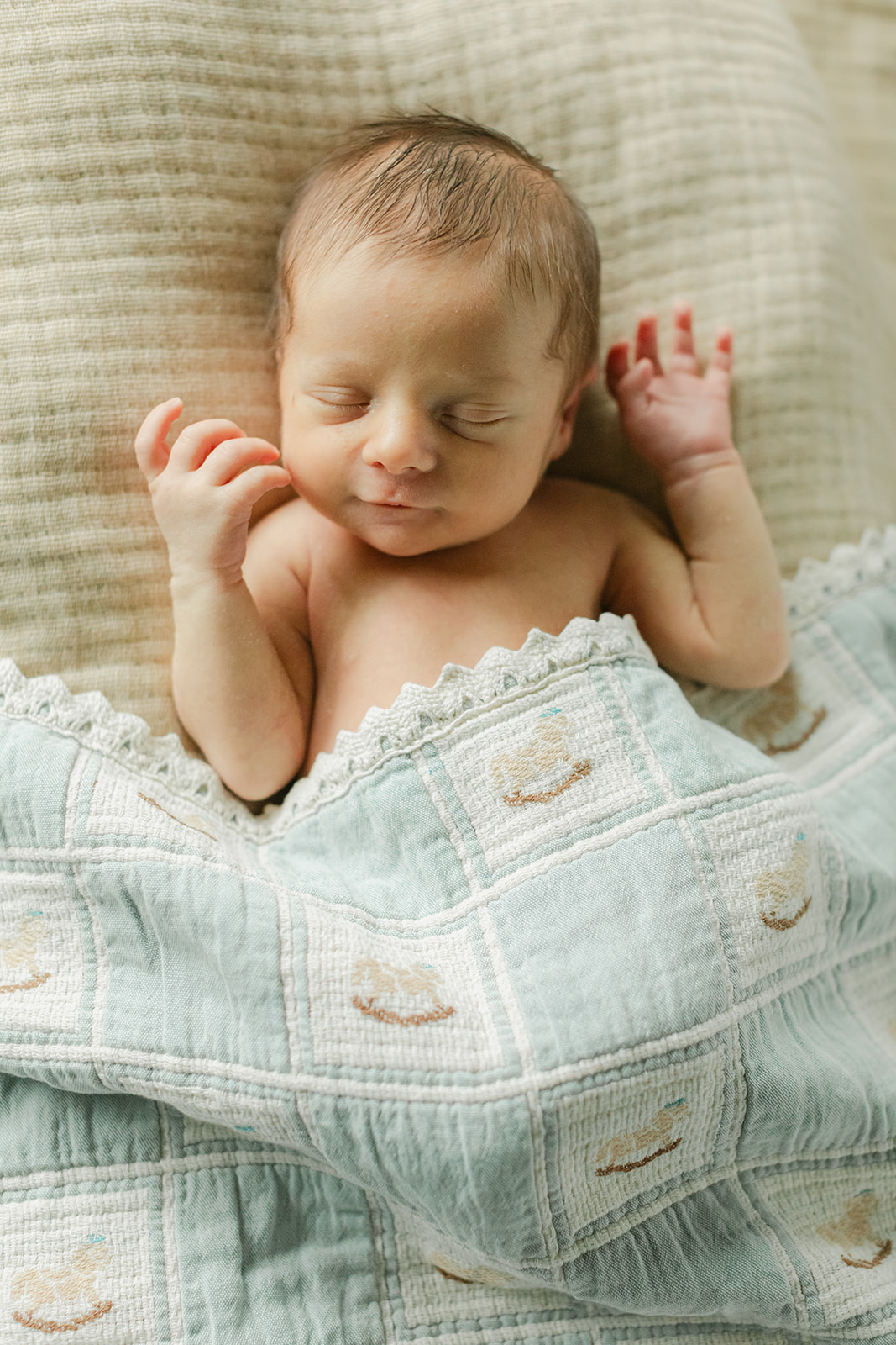 sleeping newborn baby