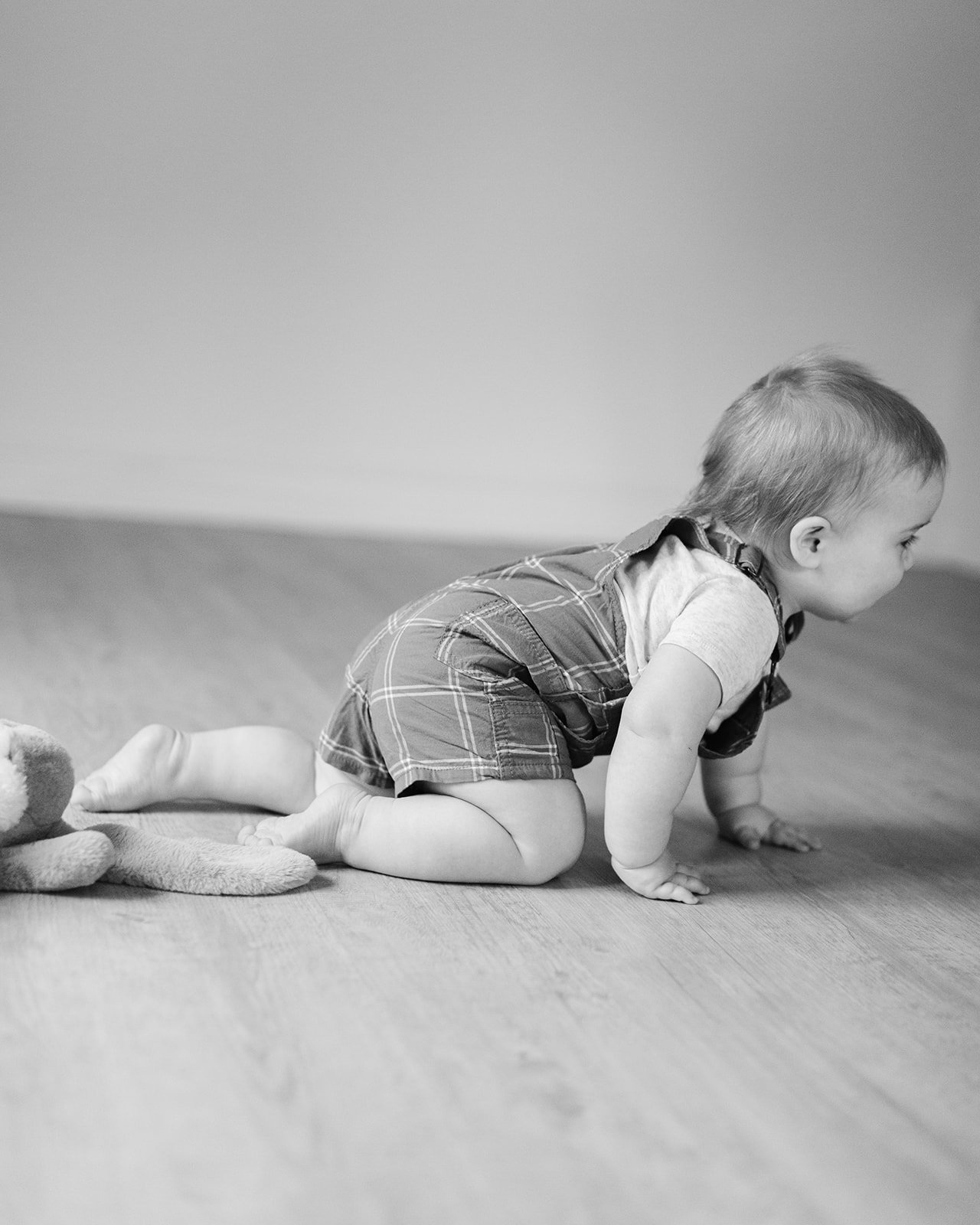 little boy crawling