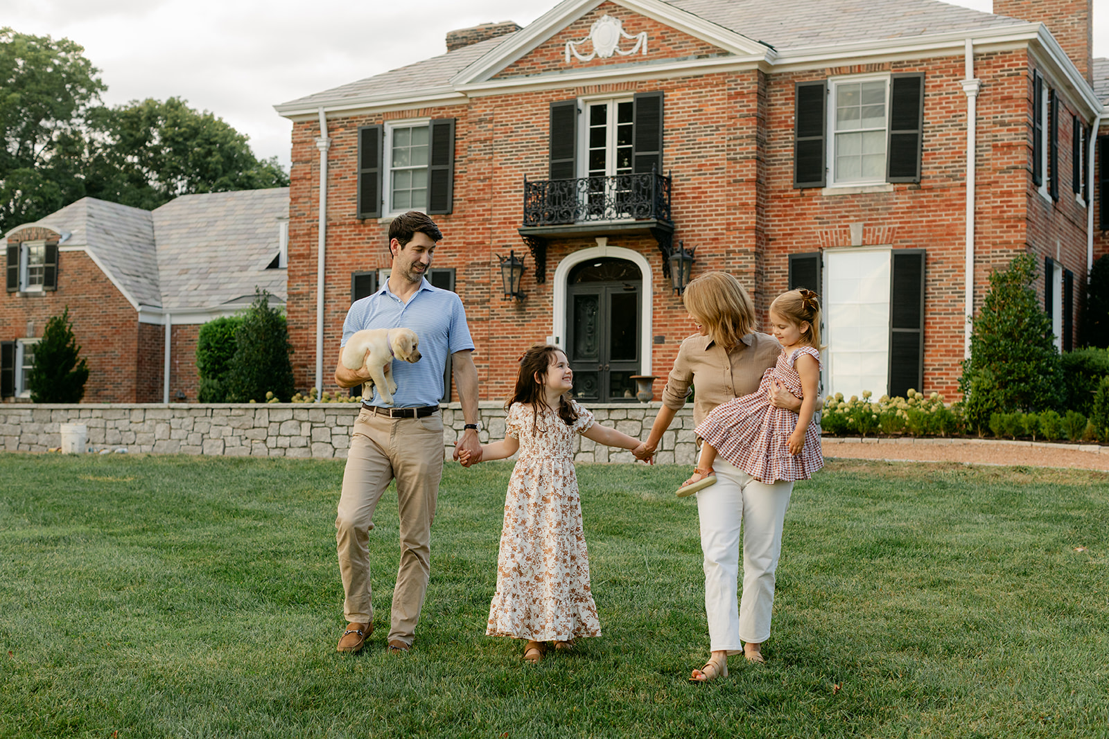 Family photo and new puppy 