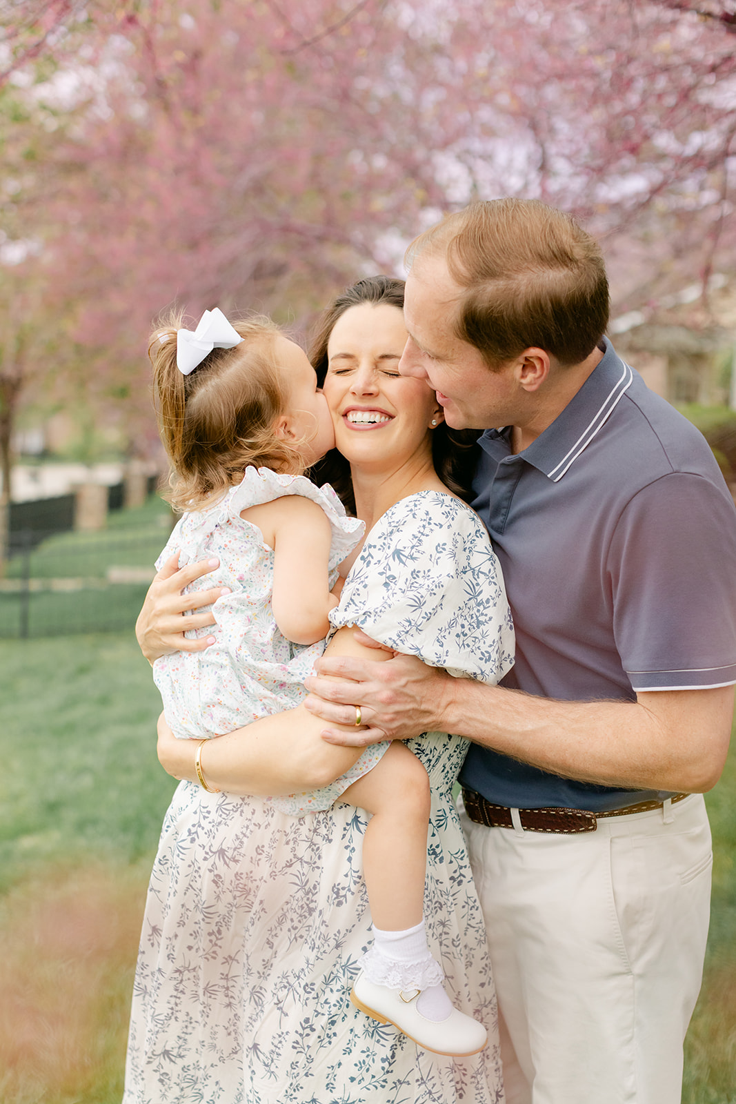 family photo. outdoor spring maternity session 