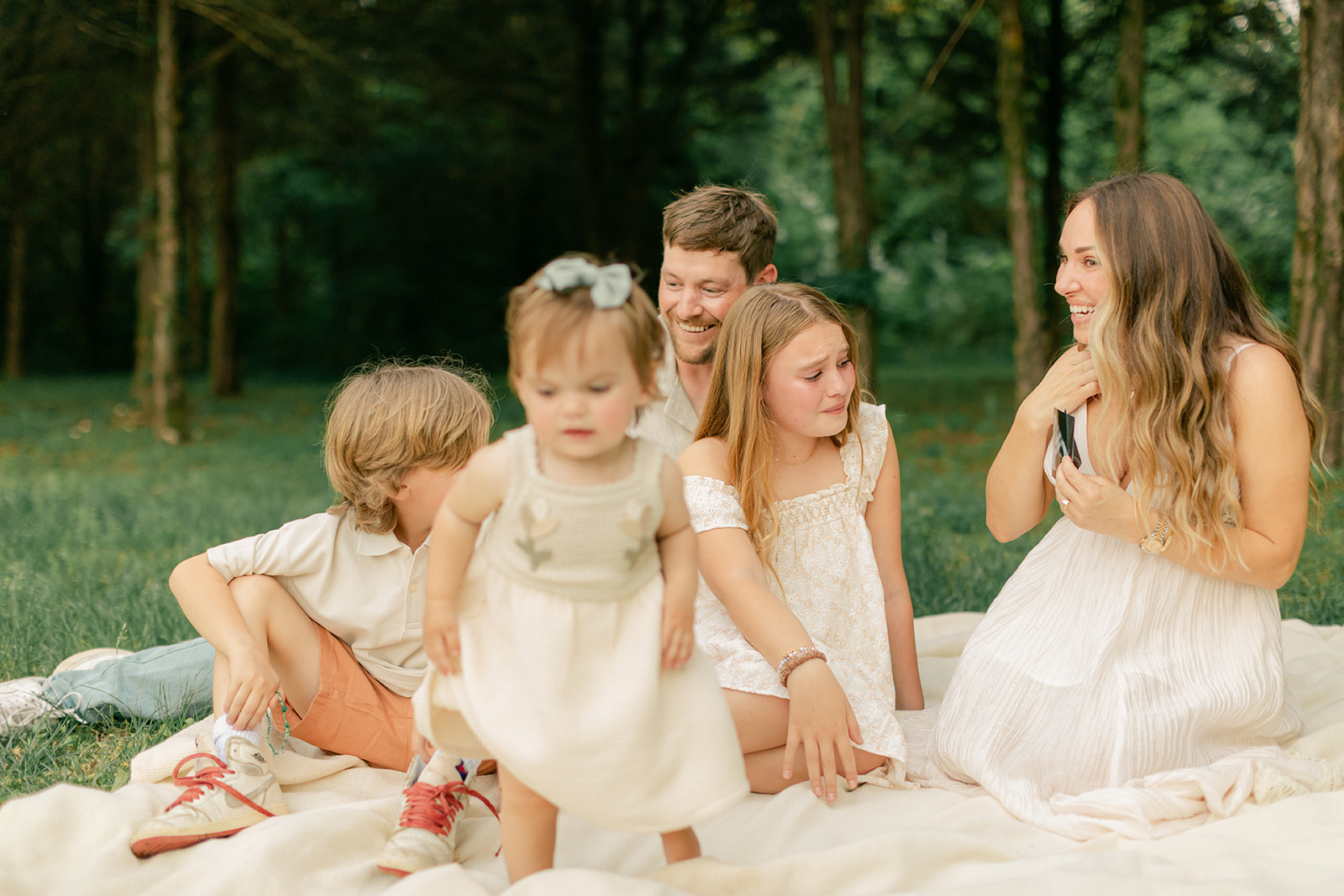 family photo and baby announcement 