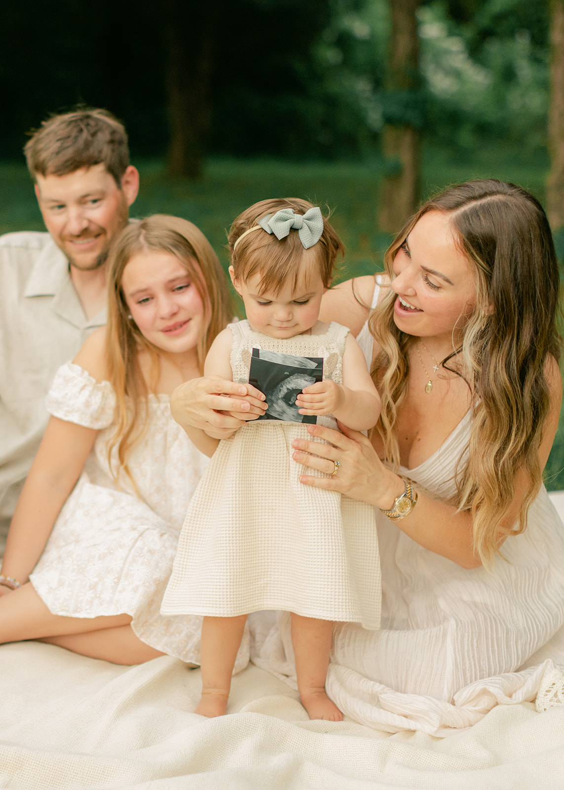family photo and baby announcement 
