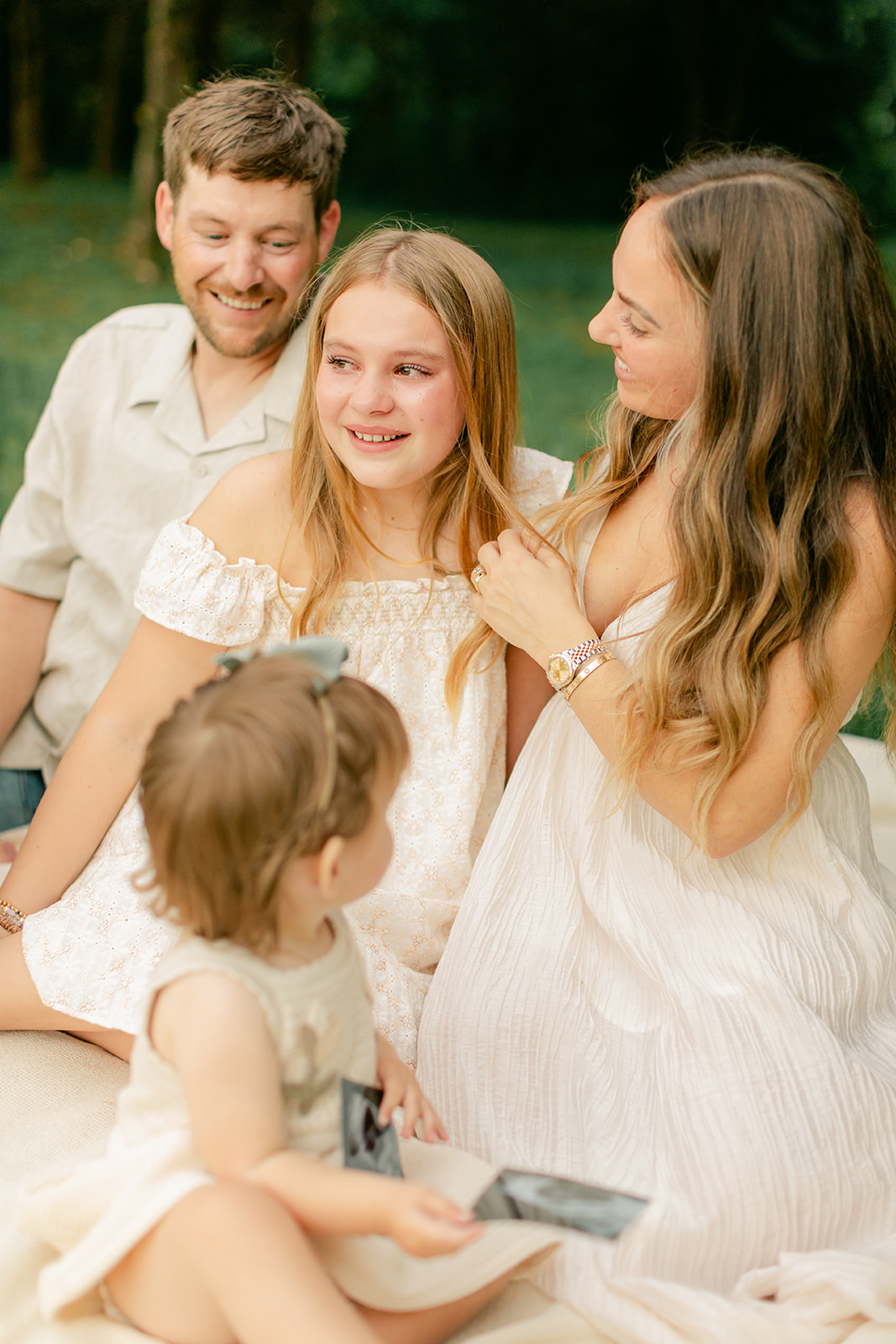 family photo and baby announcement 