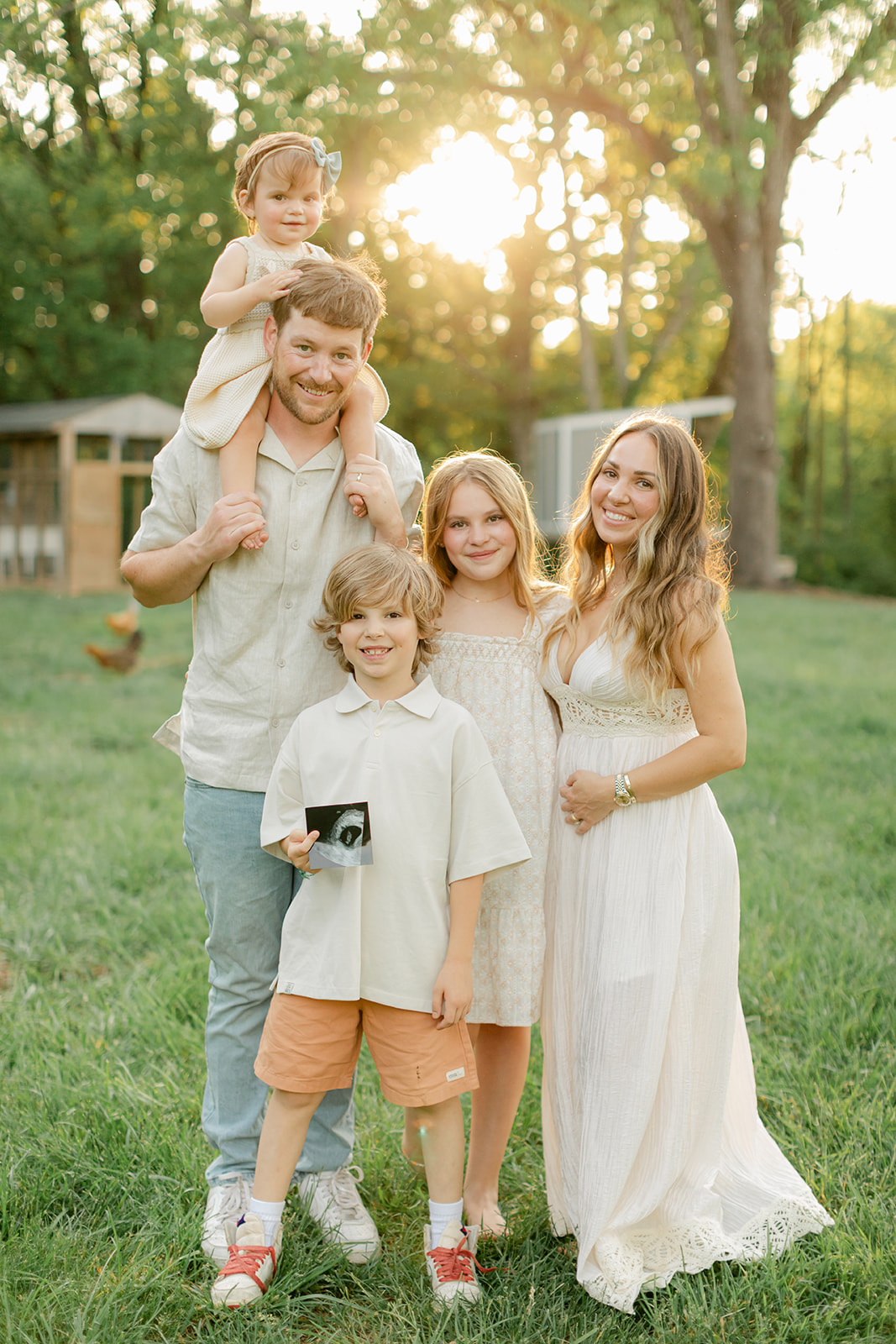 family photo and baby announcement 