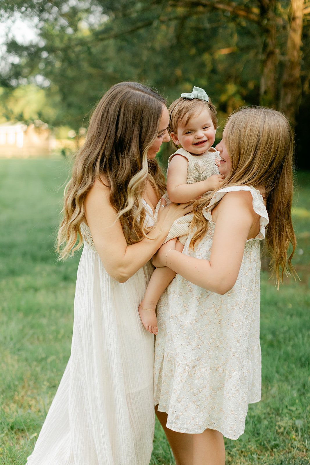 mom, daughter and baby girl